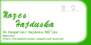 mozes hajduska business card